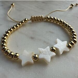 Brass Shell Star Bohemian Handmade Style Beaded Bracelet